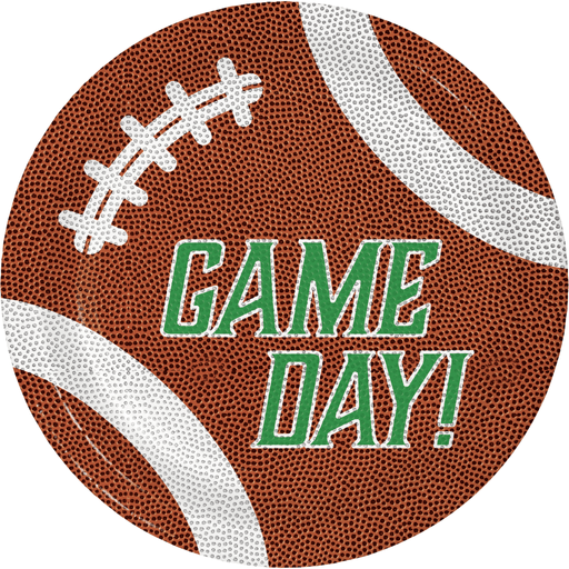 Game Day Football Dinner Plates – Brown Football Design Sports Tableware | 1ct