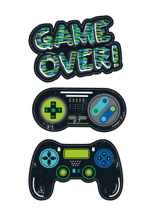 3ct Jumbo Sticker Gamer Birthday