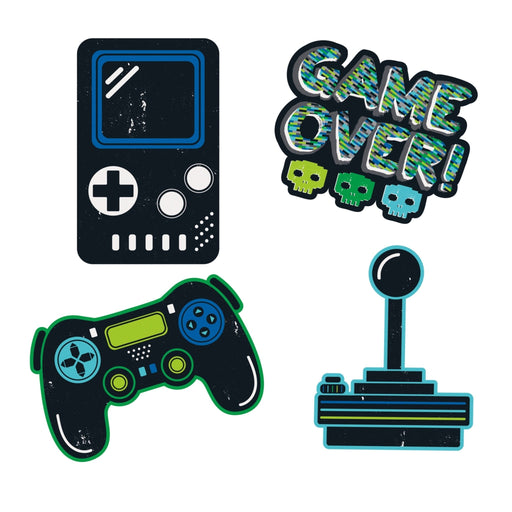 Gamer Birthday Wall Decals | 4ct