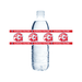 Clear water bottle with Glendale Falcons branding on a white background