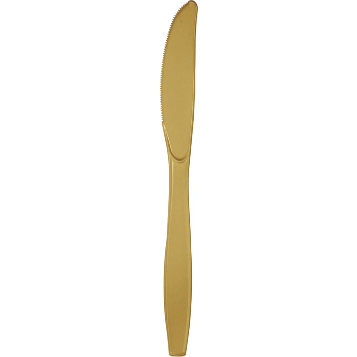 Glittering Gold Premium Plastic Knives 24 | ct - Zurchers
