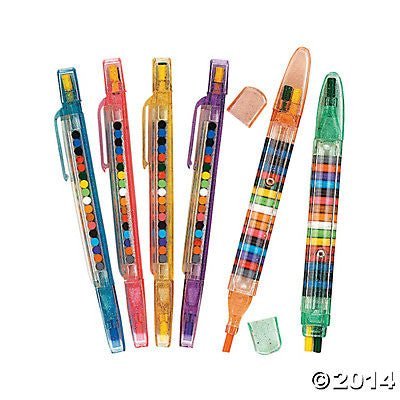 Glitter Stacking Crayon | 12 ct