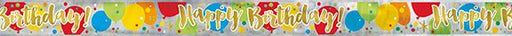 Glitzy Gold Birthday Banner 12ft | 1ct