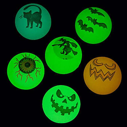 Glow-in-the-Dark Halloween Bouncy Balls | 6ct