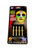 Glow in the dark makeup stick set containing four gold and white phosphorescent crayons displayed in black packaging with skull face design example on front.