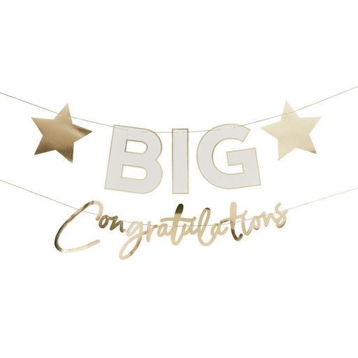 Gold Big Congratulations Banner | 1ct