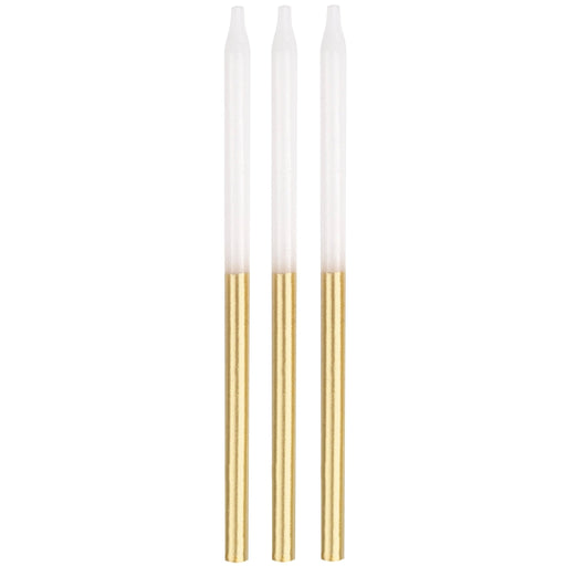 Gold Dipped Birthday Candles 5in | 12ct