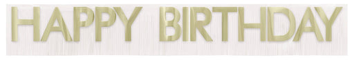 Gold Happy Birthday Fringe Banner | 1ct