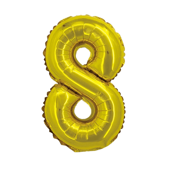 Gold Jumbo Number Balloons 34" - Zurchers