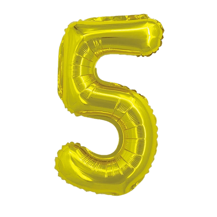 Gold Jumbo Number Balloons 34" - Zurchers