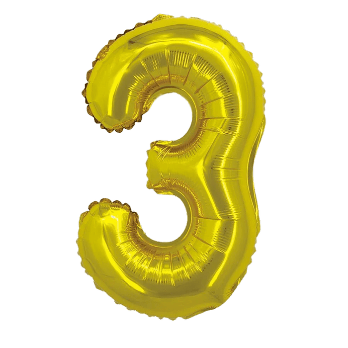 Gold Jumbo Number Balloons 34" - Zurchers