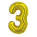 Gold Jumbo Number Balloons 34" - Zurchers