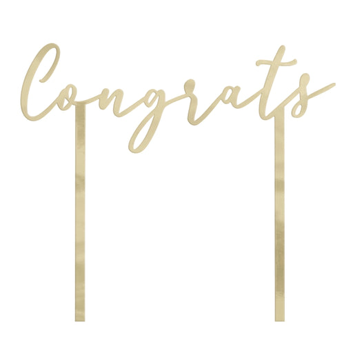 Gold Metallic Congrats Topper | 1ct