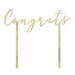 Gold Metallic Congrats Topper - Party Supplies