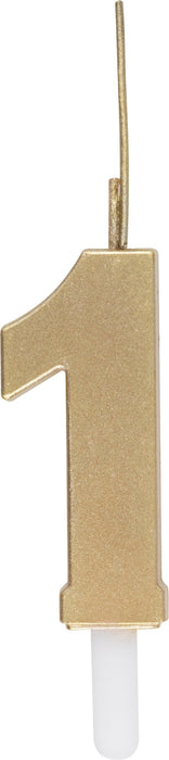 Gold Number 1 Sparkler Candle - Party Supplies