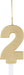 Gold Number 2 Sparkler Candle - Party Supplies