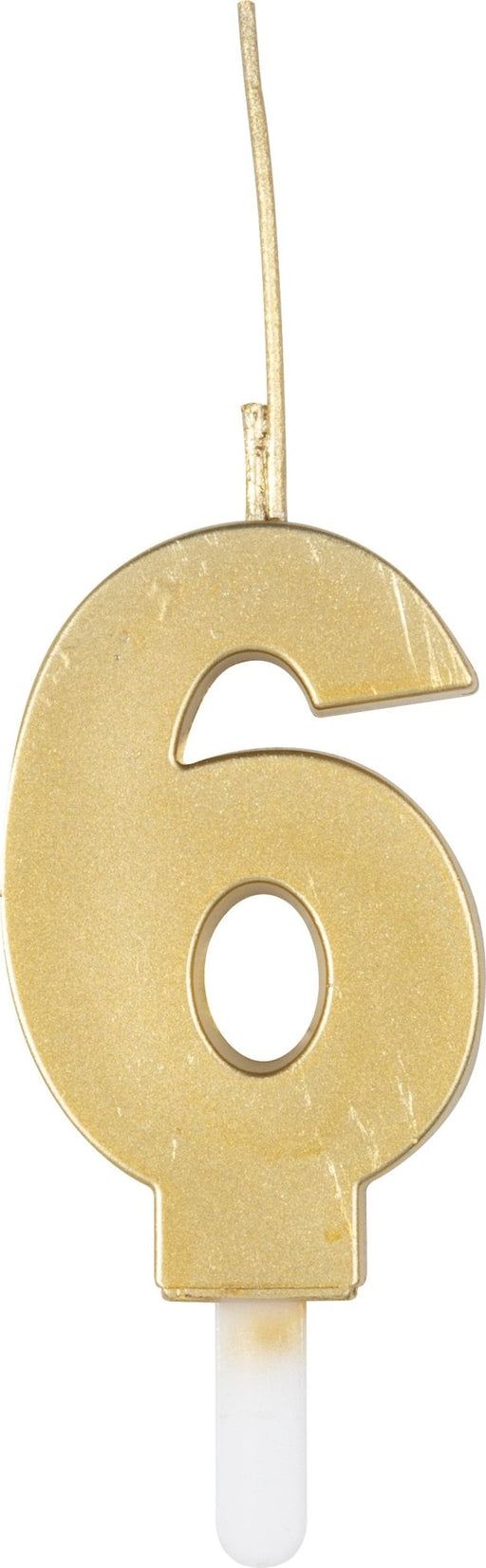 Gold Number 6 Sparkler Candle | 1ct