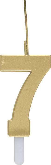 Gold Number 7 Sparkler Candle - Party Supplies