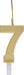 Gold Number 7 Sparkler Candle - Party Supplies