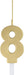 Gold Number 8 Sparkler Candle - Party Supplies