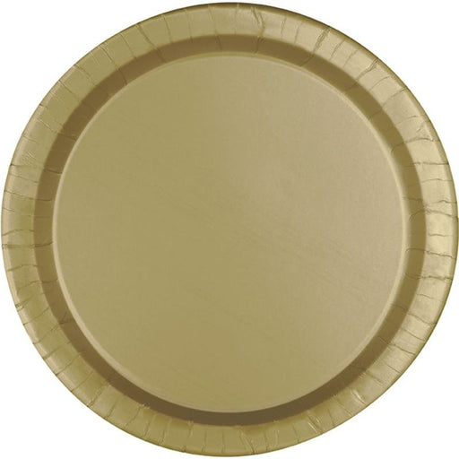 Gold Paper Plates 9" | 50ct