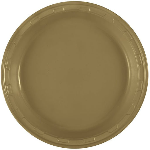 Gold Plastic Plates 10in | 50ct