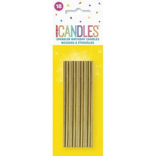 Gold Sparkler Candles | 18ct