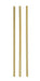 Three tall gold sparkler candles with a shimmering metallic finish arranged vertically side by side.