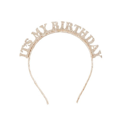 Gold Its My Birthday Glitter Headband | 1ct