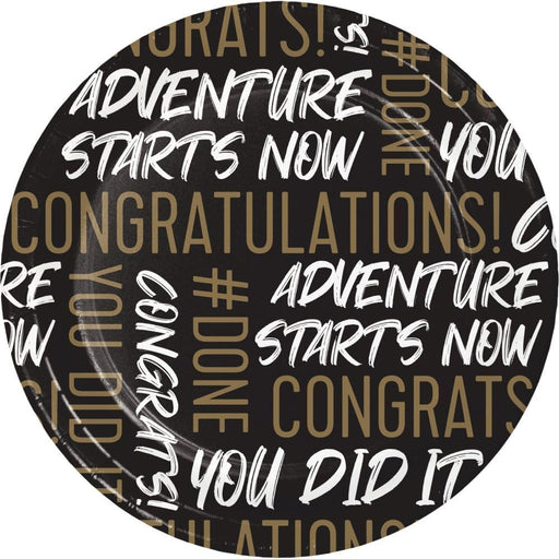 Golden Grad Paper Plates 7" | 50ct