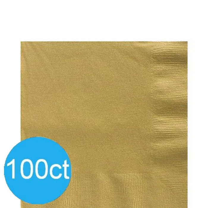 Gold Lunch Napkins | 100ct - Zurchers
