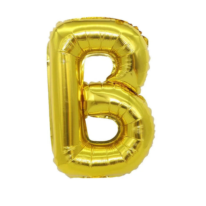 Air Filled Gold Mylar Letter Balloon, 16" | 1 ct - Zurchers