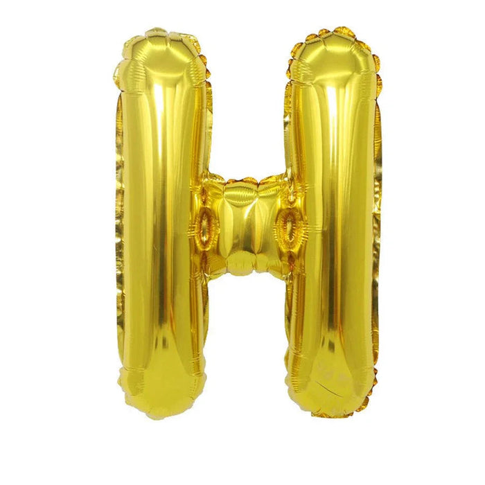 Air Filled Gold Mylar Letter Balloon, 16" | 1 ct - Zurchers