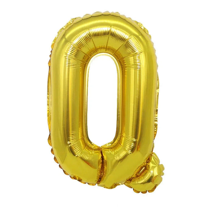 Air Filled Gold Mylar Letter Balloon, 16" | 1 ct - Zurchers