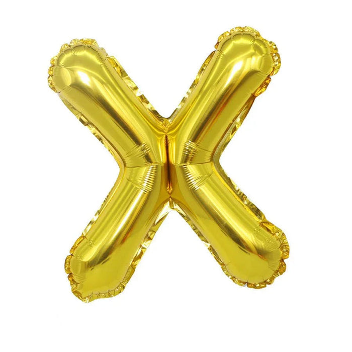 Air Filled Gold Mylar Letter Balloon, 16" | 1 ct - Zurchers
