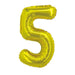 Air Filled Gold Number Balloons 16" | 1 ct - Zurchers