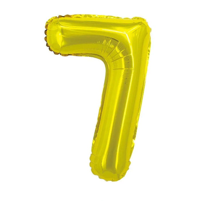 Air Filled Gold Number Balloons 16" | 1 ct - Zurchers