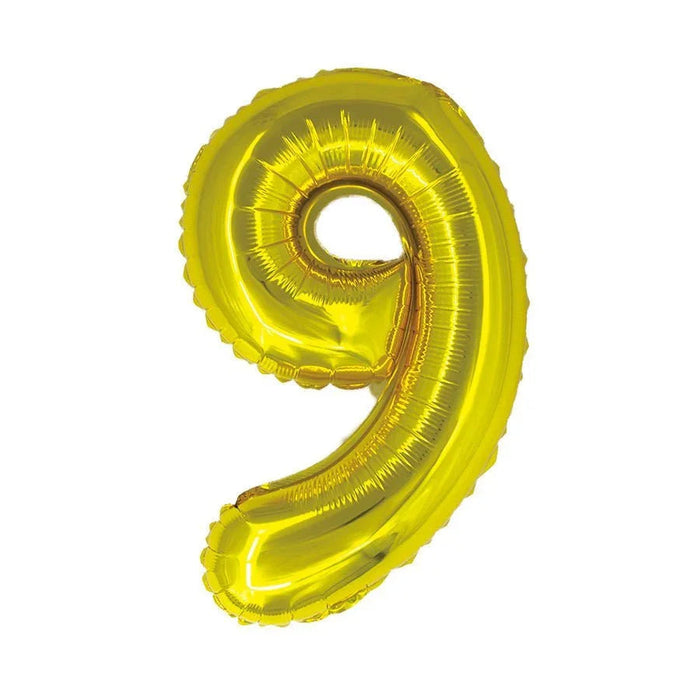 Air Filled Gold Number Balloons 16" | 1 ct - Zurchers