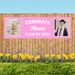 Grad in Color Congrats Custom Banner Name and 2 Photos 2'x 6' | 1 ct - Zurchers