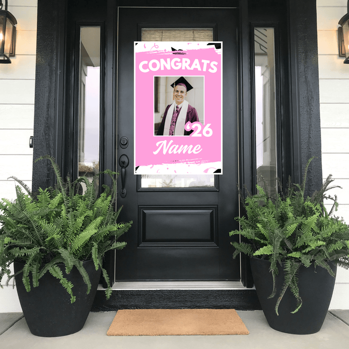 Grad in Color Congrats Customized Door Banner 24"x36" | 1ct - Zurchers