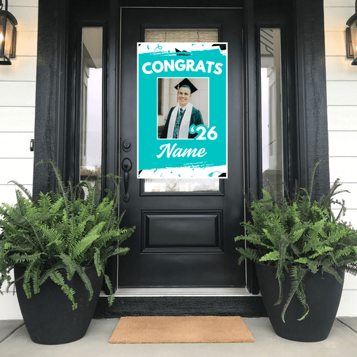 Grad in Color Congrats Customized Door Banner 24"x36" | 1ct