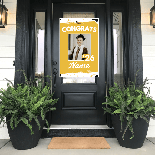 Grad in Color Congrats Customized Door Banner 24"x36" | 1ct