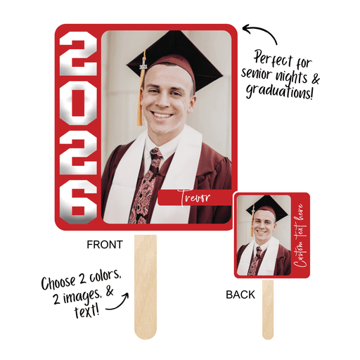 Grad in Color Custom Hand Fans | 6ct