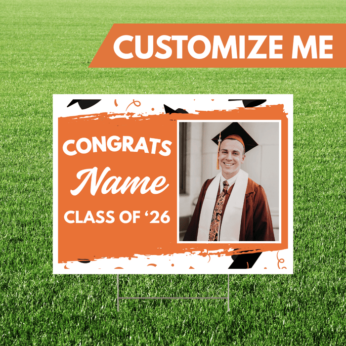 Grad In Color Custom Name & Image Yard Sign 24"x18" | 1ct - Zurchers