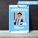 Grad In Color Gongrats Custom Foam Sign Name and Photo 24"x36" | 1ct - Zurchers