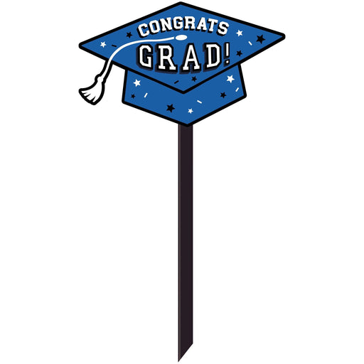 Graduation Blue Lawn Sign 13.25in x 29.7in | 1 ct