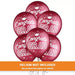 Five maroon latex balloons printed with "Congrats Grad" text and graduation cap designs, arranged in a cluster with a note that helium is not included.
