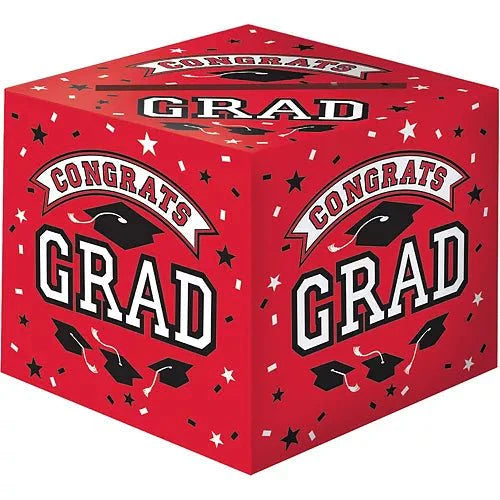 Graduation Red Card Holder Box 12" | 1 ct