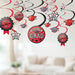 Graduation Red Swirl Decorating Pack  | 12 pcs
