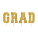 Graduation Tall Glitter Gold Grad Party Picks 7.5" | 4pc - Zurchers